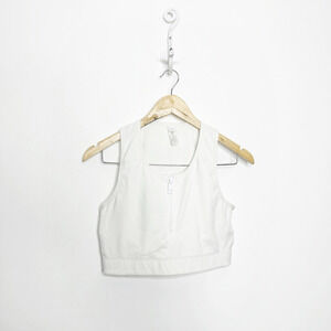 VITALITY BALANCE ATHLETICA Isotope Zip Front Bra White womens M medium